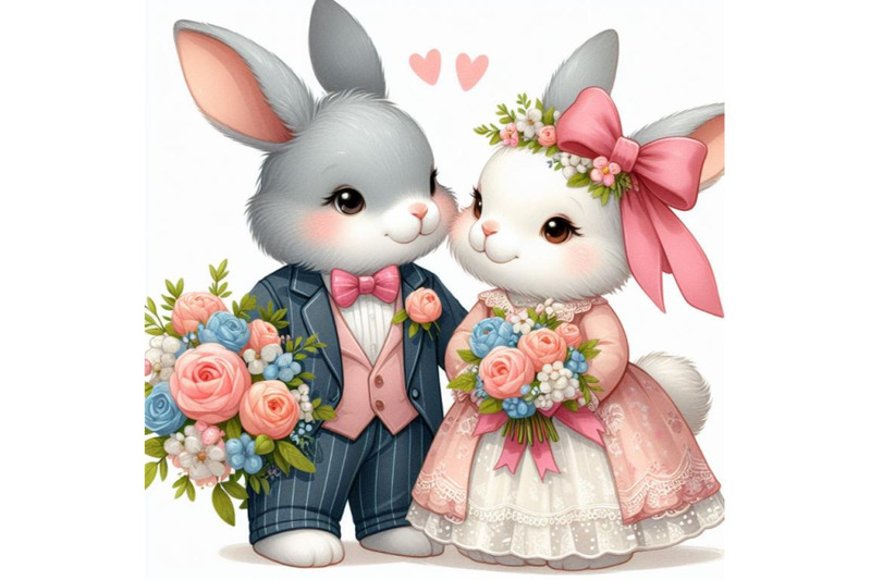 8-a-rabbit-couple-bunny-with-a-bundle