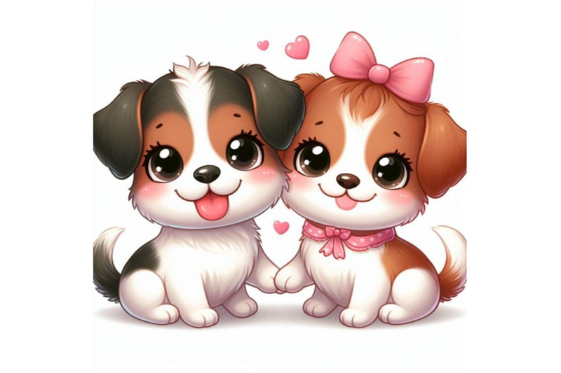 8-cute-couple-dog-on-white-background