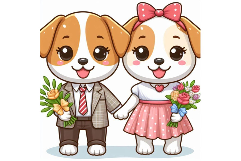 8-cute-couple-dog-on-white-background