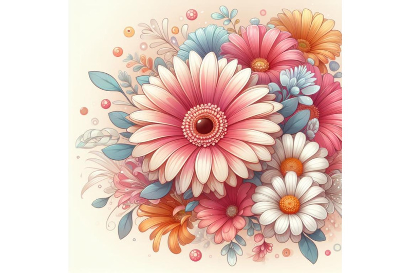 8-gerbera-daisy-flower-greeting-card-bac