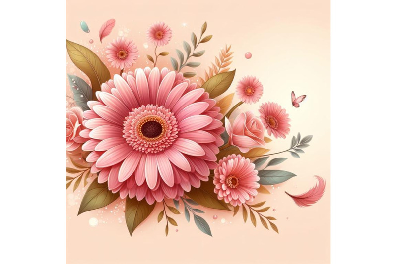 8-gerbera-daisy-flower-greeting-card-bac