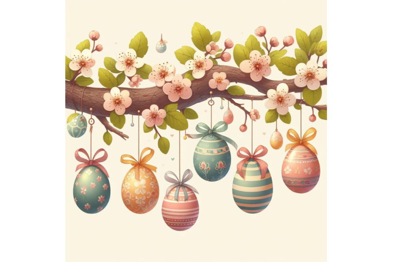 8-easter-eggs-hanging-on-plum-branch