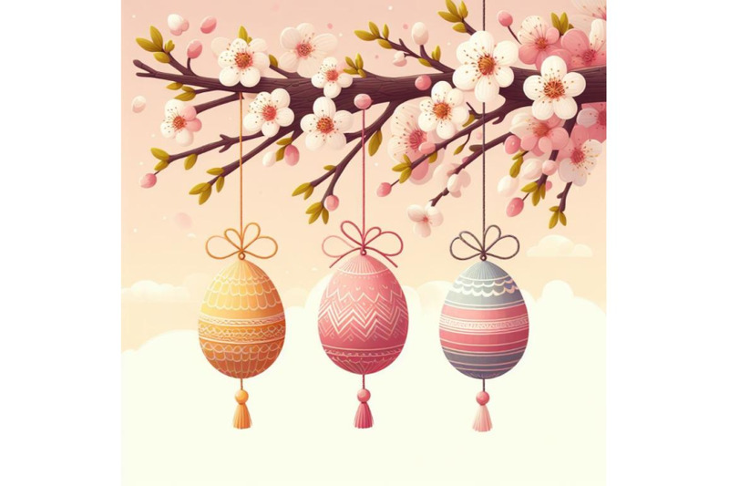 8-easter-eggs-hanging-on-plum-branch