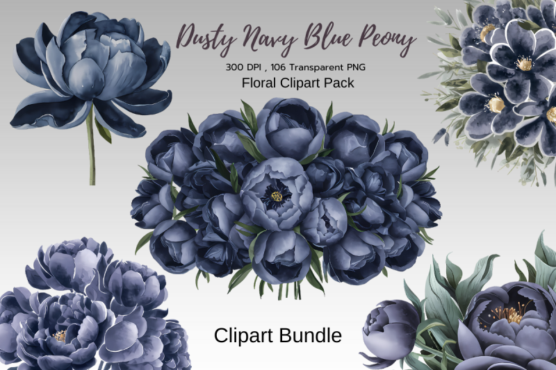 dusty-navy-blue-flowers-clipart-bundle