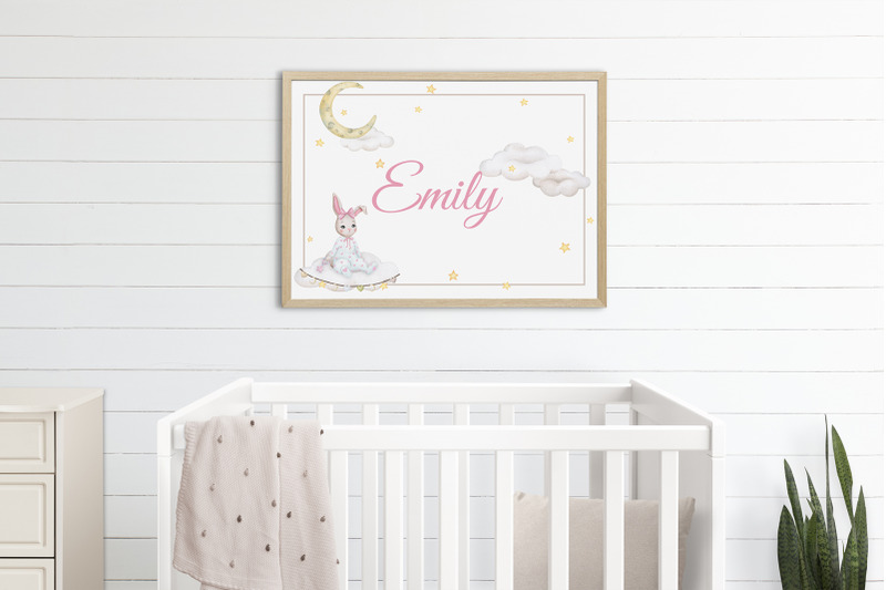 cute-bunny-frame-for-baby-girl-watercolor-png