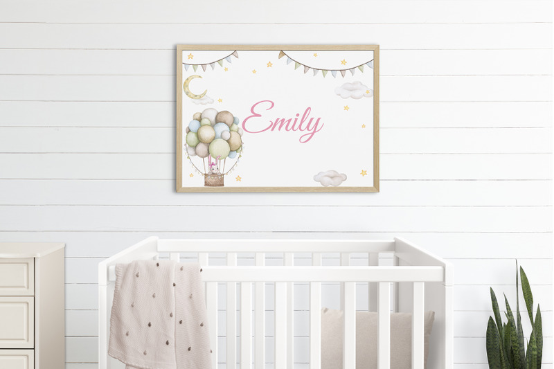 cute-bunny-frame-for-baby-girl-watercolor-png