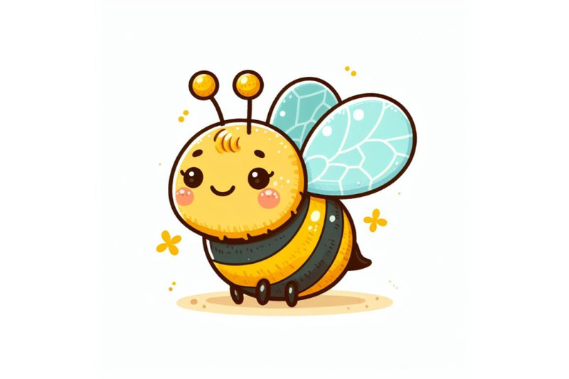 4-an-illustration-of-a-cute-bee-isolated-on-white-background