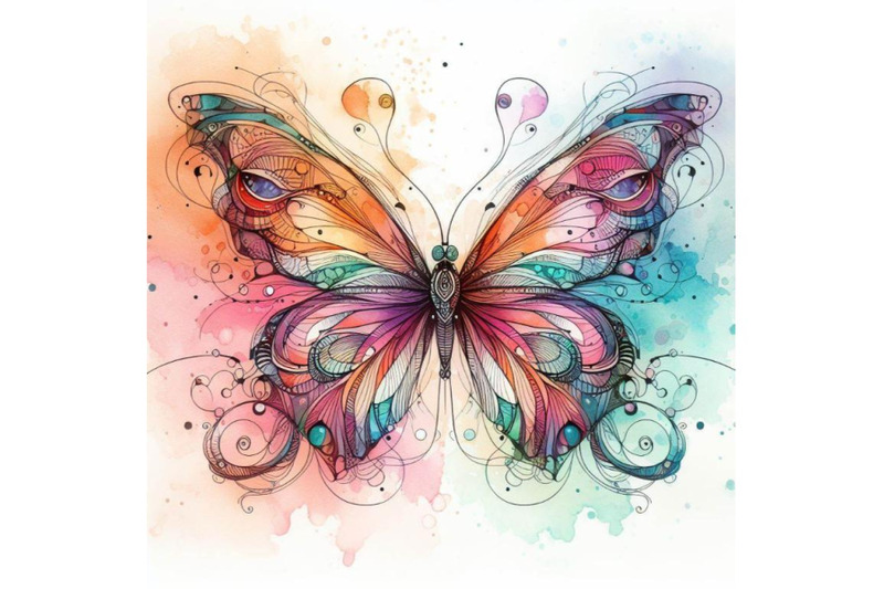 4-watercolor-a-butterfly-line-art-and-pastel-abstract-background-color