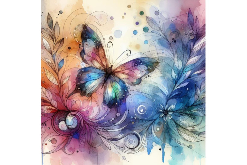 4-watercolor-a-butterfly-line-art-and-pastel-abstract-background-color