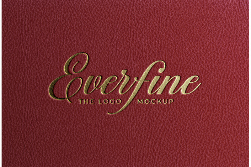 red-leather-luxe-gold-logo-mockup