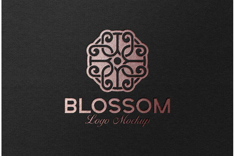 rose-gold-foil-logo-mockup-black-textured-paper