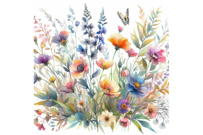 4-watercolor-botanical-floral-sketch-garden-design-element-colorful