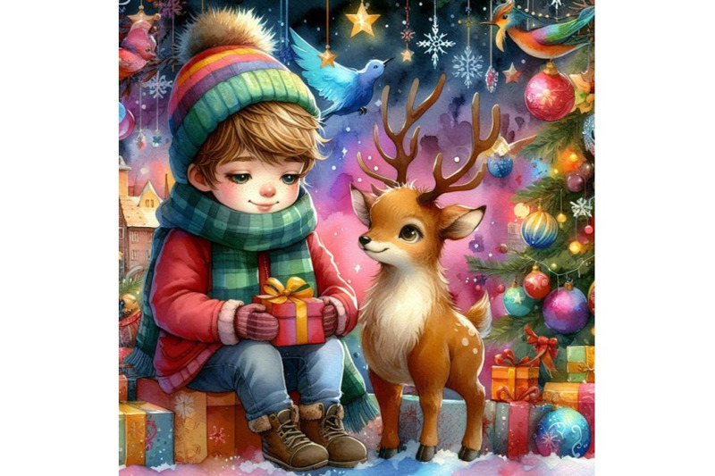 4-watercolor-boy-with-deer-christmas-watercolor-colorful-background