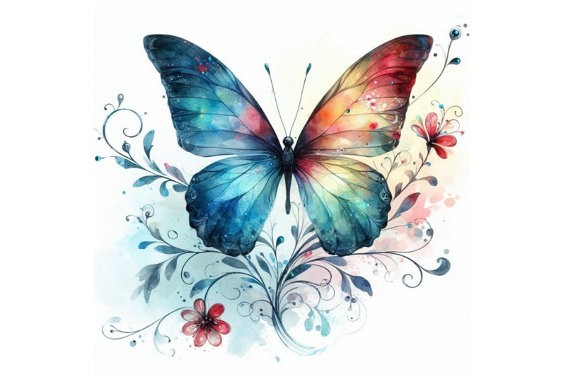 4-watercolor-butterfly-design-over-white-background-colorful-backgro