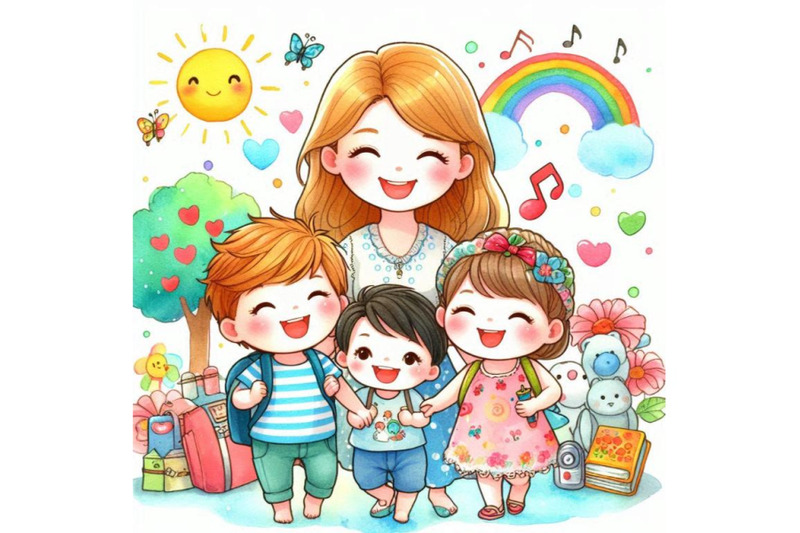 4-appy-cute-kids-and-momcolorful-background