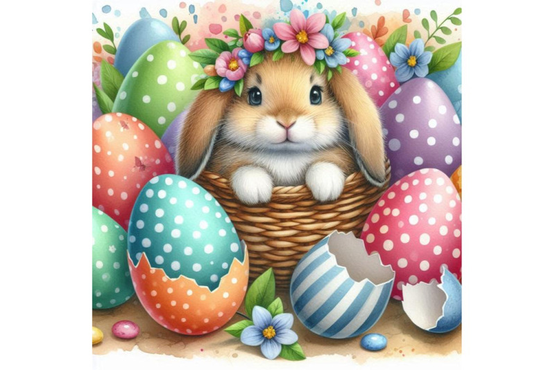 4-aster-bunny-came-out-from-decorated-egg-colorful-background