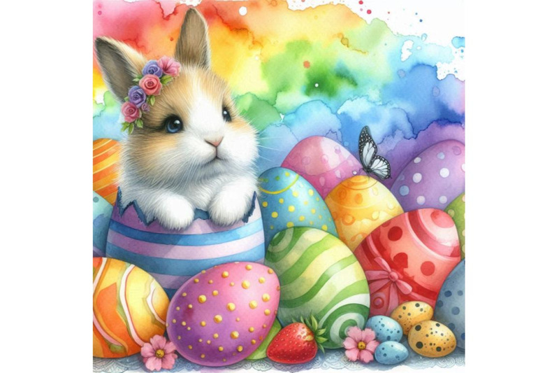 4-aster-bunny-came-out-from-decorated-egg-colorful-background