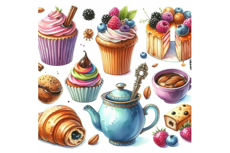 4-bakery-delights-watercolor-element-colorful-background