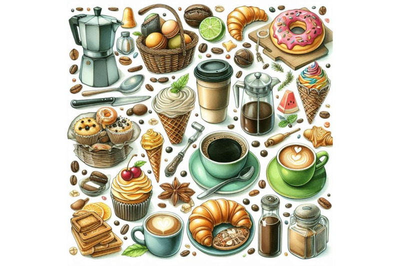 4-coffee-shop-itemscolorful-background