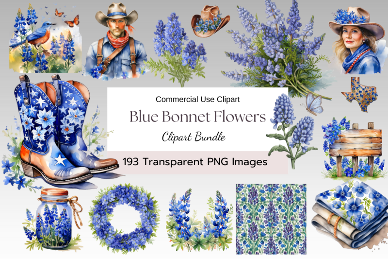 blue-bonnet-flowerwatercolor-clipart-bundle