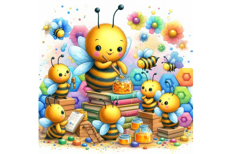 4-expert-honey-bee-teaches-the-newbies-how-to-collect-honey-through-te