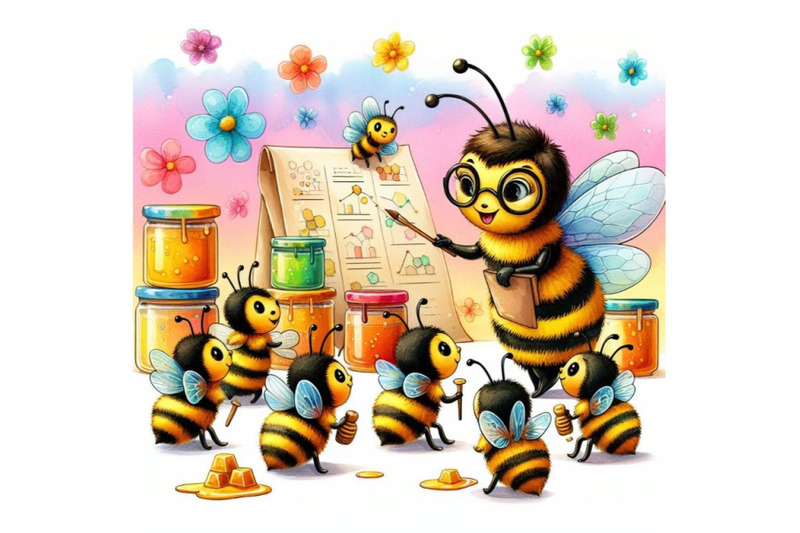 4-expert-honey-bee-teaches-the-newbies-how-to-collect-honey-through-te