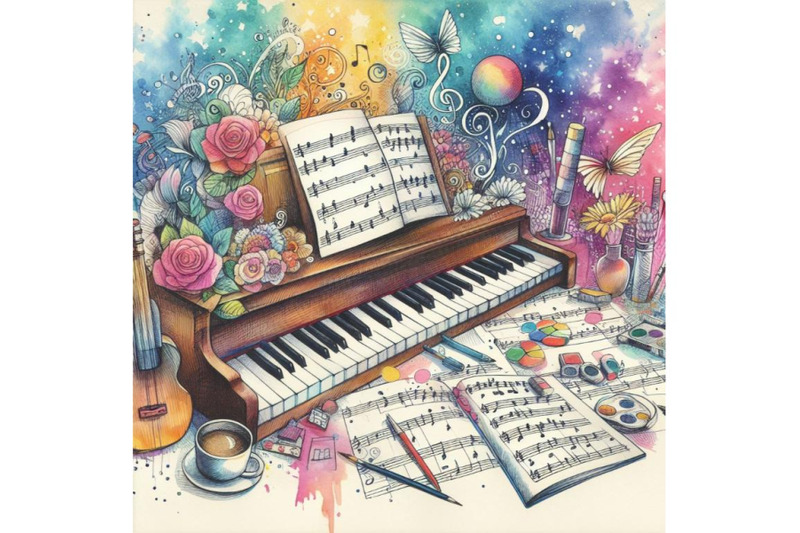 4-piano-sketch-doodle-style-colorful-background