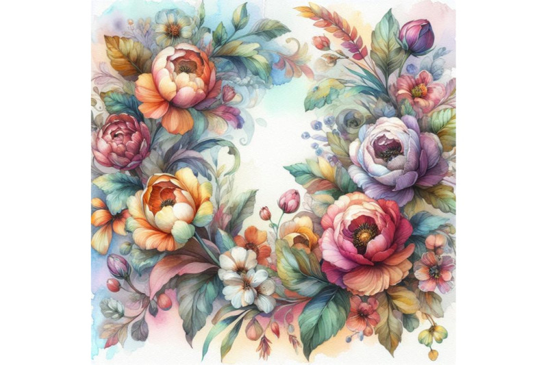 4-vintage-floral-watercolor-colorful-background