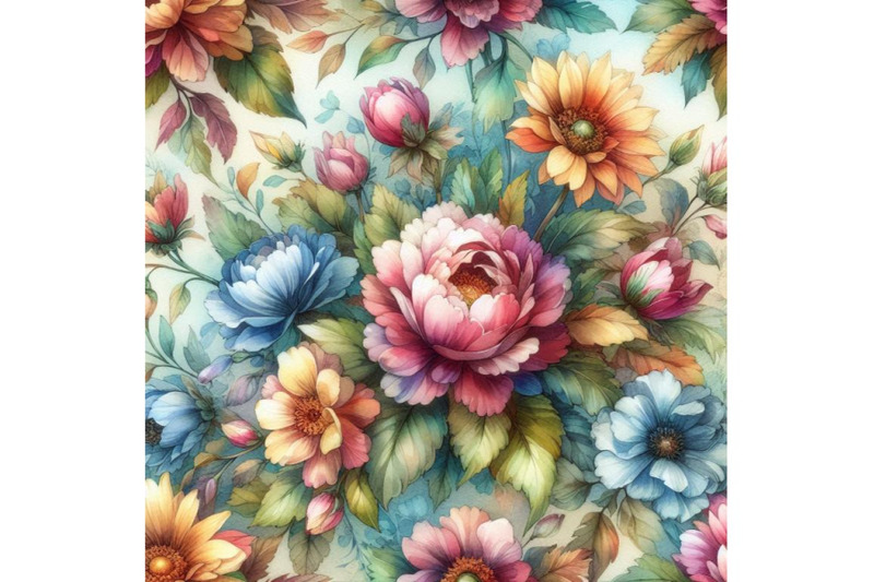 4-vintage-floral-watercolor-colorful-background