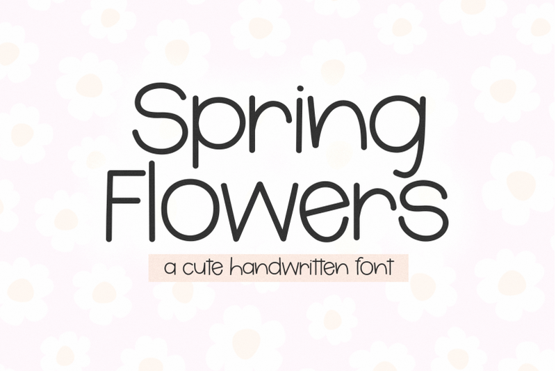 spring-flowers-cute-handwriting-font