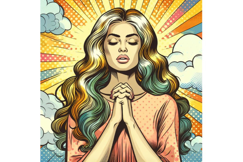 4-watercolor-woman-prayer-joy-religion-pop-art-retro-colorful-backgrou
