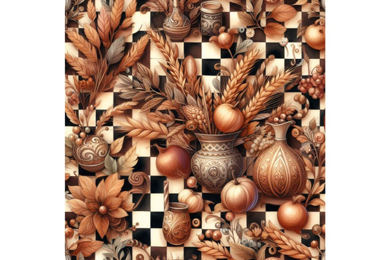 4-watercolor-seamless-brown-checkered-pattern-colorful-background