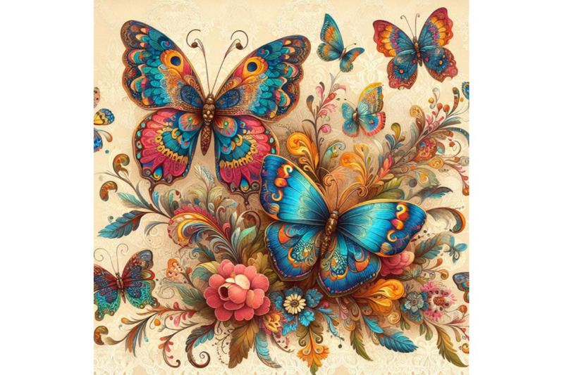 4-watercolor-seamless-beige-pattern-with-bright-colorful-butterflies-a