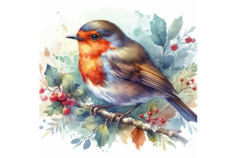 4-watercolor-robin-watercolor-bird-illustration-hand-painted-colorful