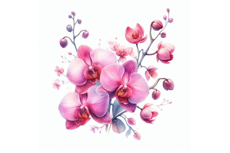 4-watercolor-pink-orchid-pink-flowers-orchid-on-a-white-background-co