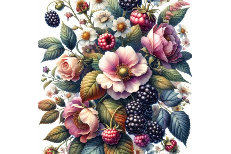 4-watercolor-seamless-floral-background-with-blackberry-fruits-and-flo