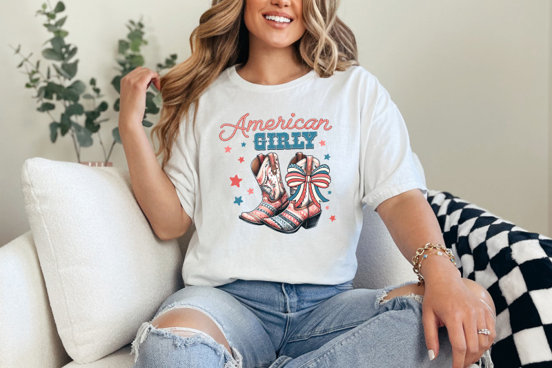 american-girly-png-4th-of-july-coquette-retro-america-designs-western-amp-cowboy-styles-cowgirl-boots-patriotic-sublimation