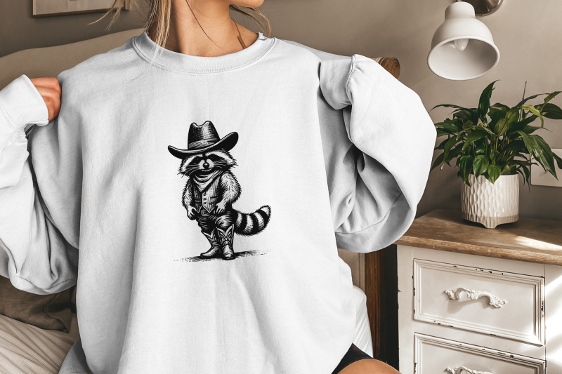 western-raccoon-png-vintage-distressed-animal-lover-designs-trash-panda-amp-cowboy-retro-graphics-funny-weirdcore-90s-tee-download