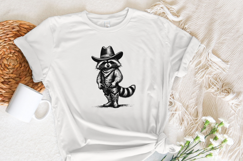 western-raccoon-png-vintage-distressed-animal-lover-designs-trash-panda-amp-cowboy-retro-graphics-funny-weirdcore-90s-tee-download