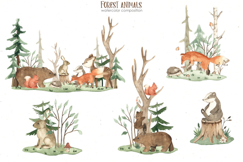forest-animals-watercolor