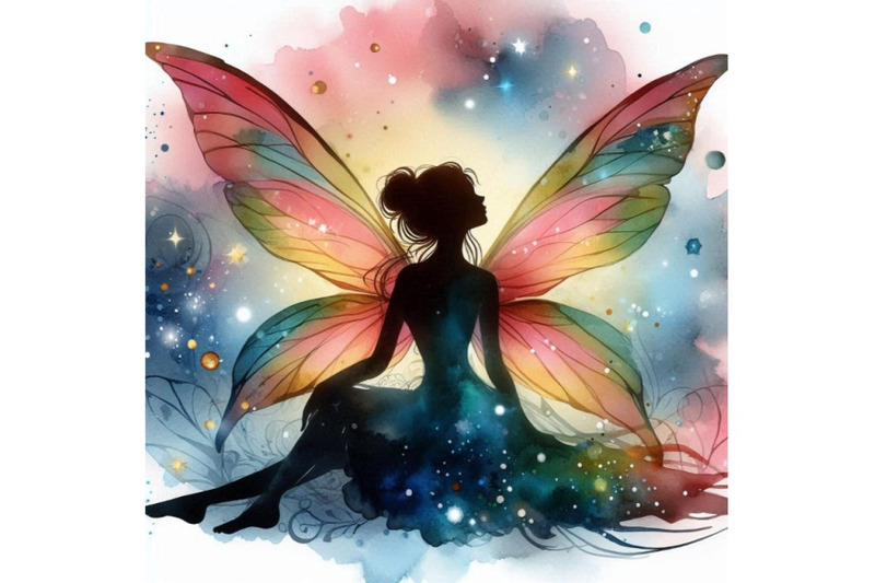 4-watercolor-illustration-of-sitting-fairy-silhouette-magical-fairy-l