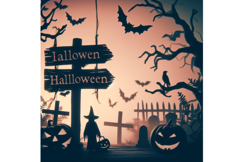 4-silhouette-halloween-background-with-wooden-sign-softcolor