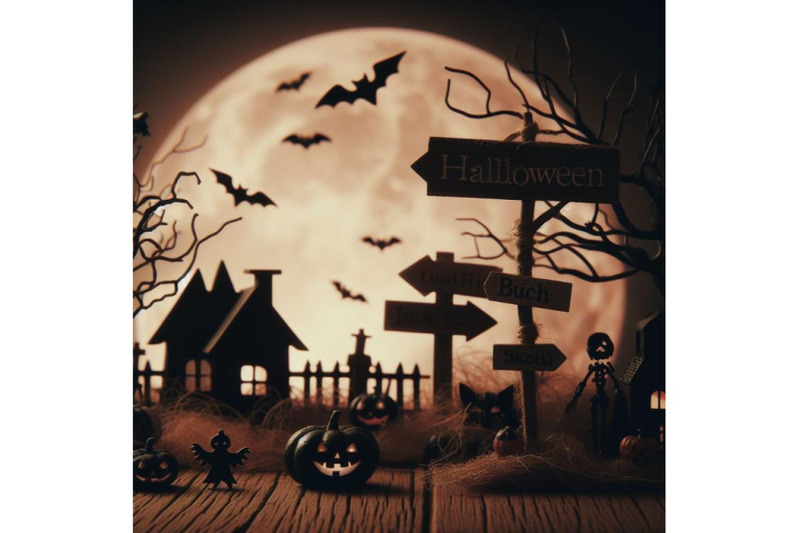 4-silhouette-halloween-background-with-wooden-sign-softcolor