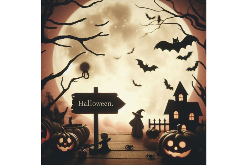 4-silhouette-halloween-background-with-wooden-sign-softcolor