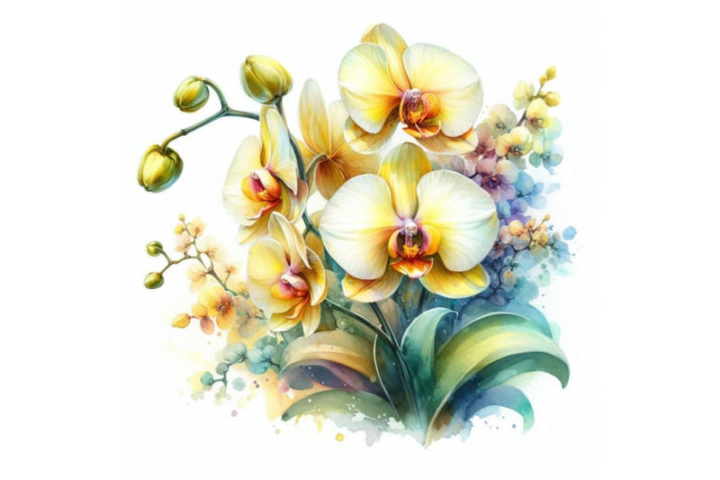 4-watercolor-yellow-orchid-isolated-on-white-painted-in-watercolor-col