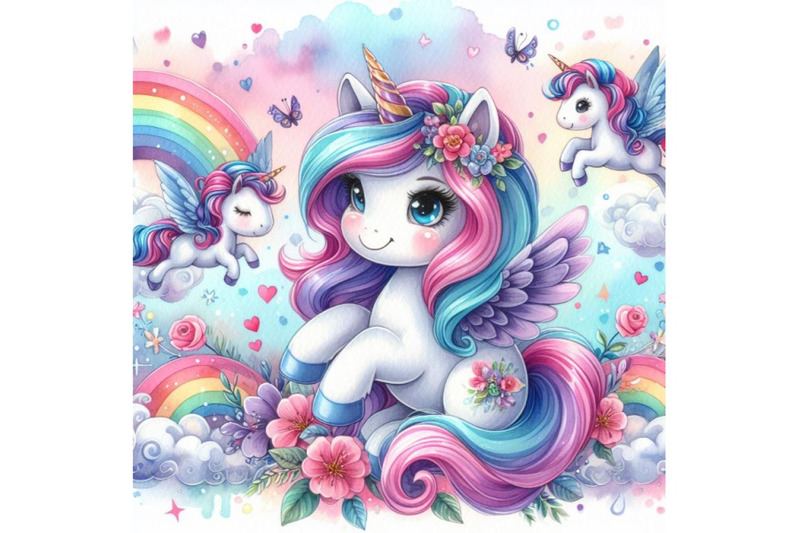 4-watercolor-watercolor-cute-unicorn-colorful-background