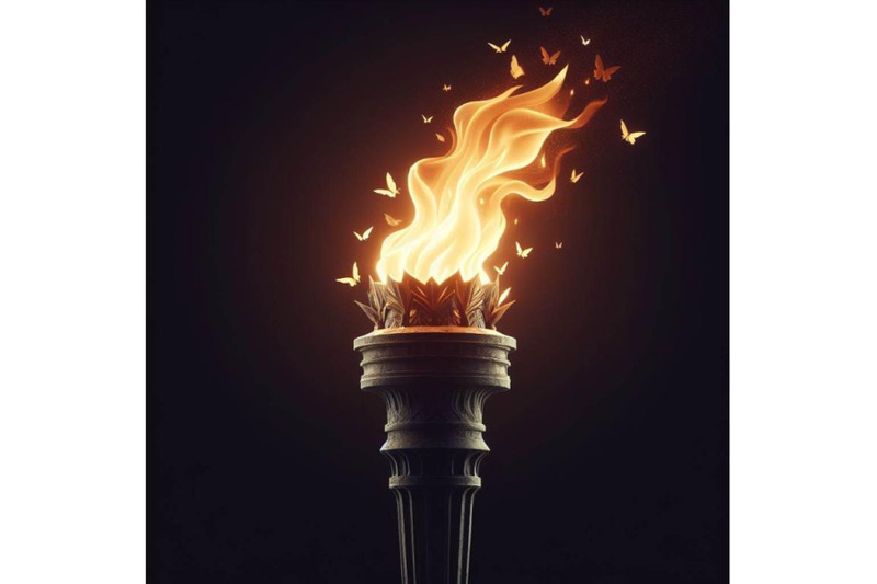 4-silhouette-torch-with-flames-on-black-background-softcolor