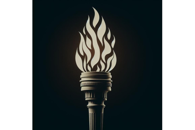 4-silhouette-torch-with-flames-on-black-background-softcolor