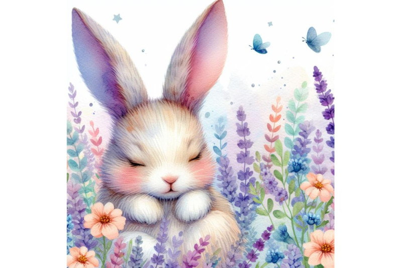 4-watercolor-cute-watercolor-rabbit-colorful-background