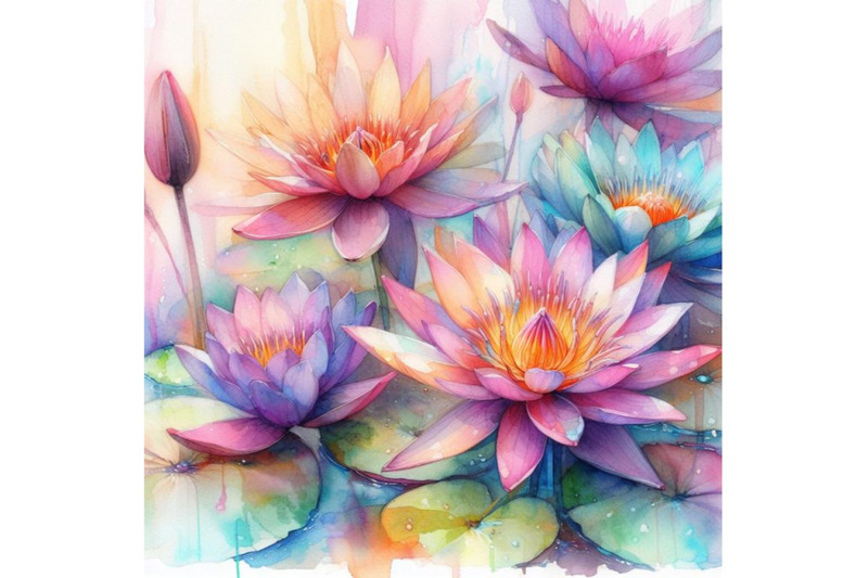 4-watercolor-watercolor-beautiful-water-lily-colorful-background